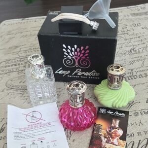 New Lamp Paradise Effusion Fragrance Set & Scentier Pink and Green Lamps